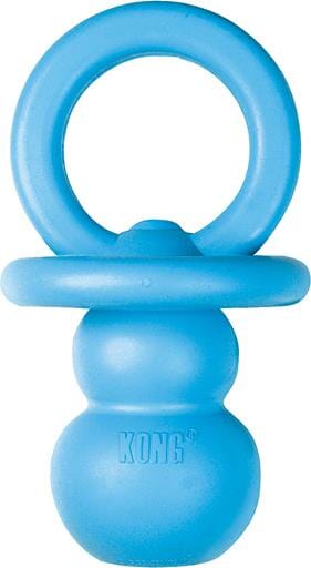 Kong Puppy Binkie Teething Durable Rubber Treat Dispensing Dog Toy - Blue