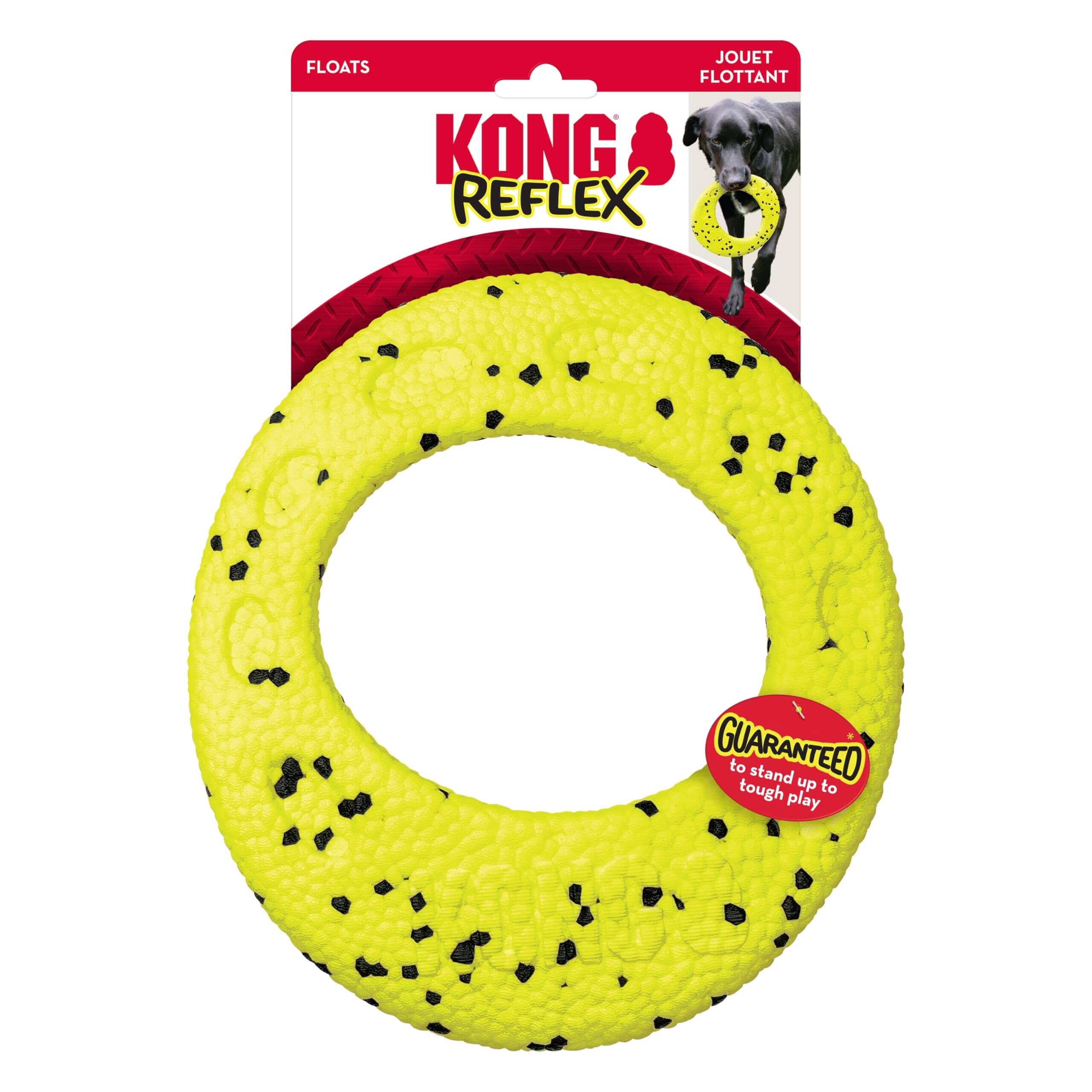 Kong Reflex Flyer Frisbee Fetch and Floating Dog Toy - Yellow