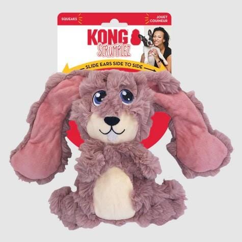 Kong Scrumplez Critters Bunny Squeak and Plush Dog Toy - Medium