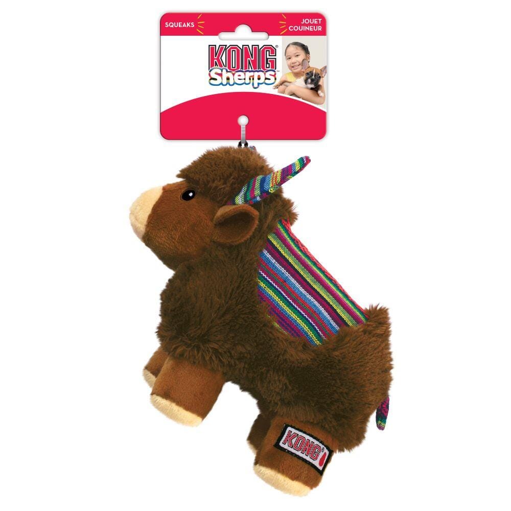 Kong Sherps Yak Cozie Squeak and Plush Dog Toy - Medium