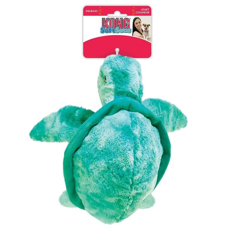 Kong Softseas Turtle Crinkle Squeak and Plush Dog Toy - Large
