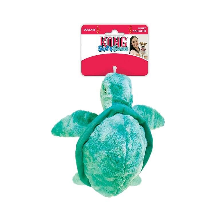 Kong Softseas Turtle Crinkle Squeak and Plush Dog Toy - Small