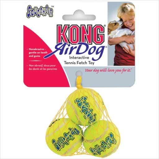 Kong SqueakAir Tennis Ball Squeaker Felt Dog Toys - 3 Pack