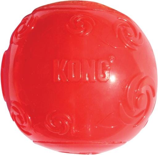 Kong Squeezz Ball Squeak and Fetch Dog Toy - Large