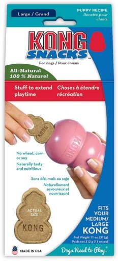 Kong Stuff N' Snacks Natural Chicken and Rice Puppy Toy Stuffing Dog Treats - Large