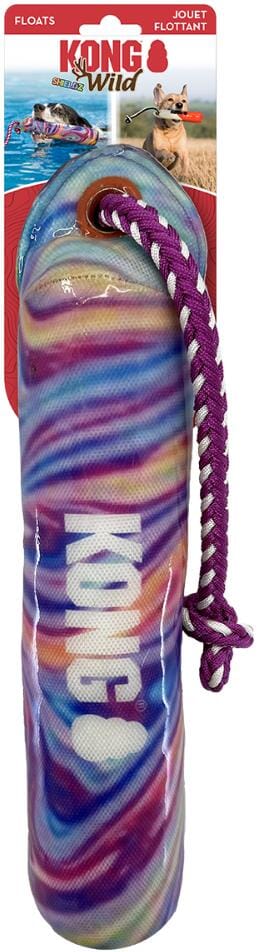 Kong Wild Shieldz Dummy Swirl Durable Fetch Floating Dog Toy - Medium/Large