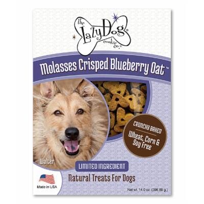 Lazy Dog Molasses Crisped Blueberry Oats Crunchy Biscuit Dog Treats - 14 Oz
