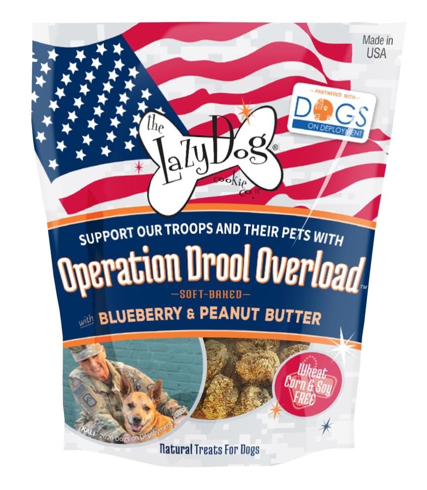 Lazy Dog Operation Drool Overload Blueberry and Peanut Butter Soft Baked Dog Treats - 5 Oz