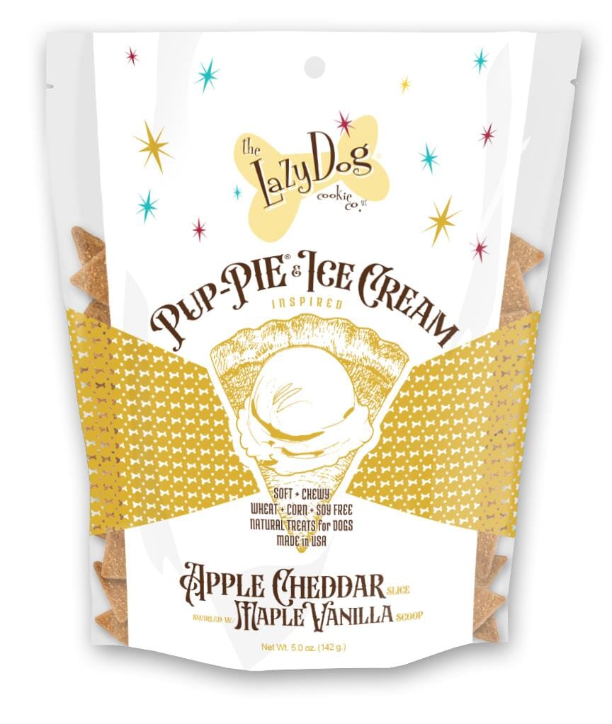 Lazy Dog Pup-Pie Apple Chedder with Maple and Vanilla Soft Baked Dog Treats - 5 Oz - Case of 10