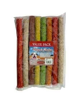 Loving Pets Nature's Choice Rawhide Munchy Stick Value Pack Natural Dog Chews - Assorted - 12 X 1 In - 6 Pack