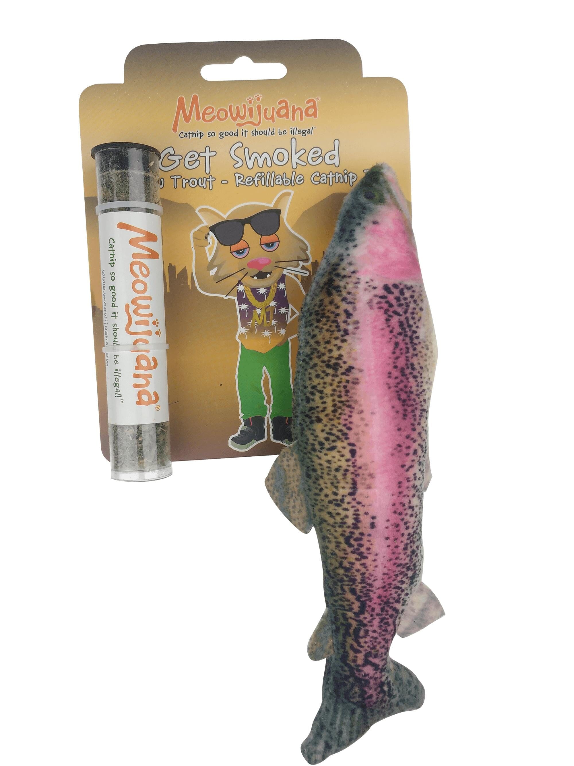 Meowijuana Get Smoked Refillable Fish Catnip Cat Toy