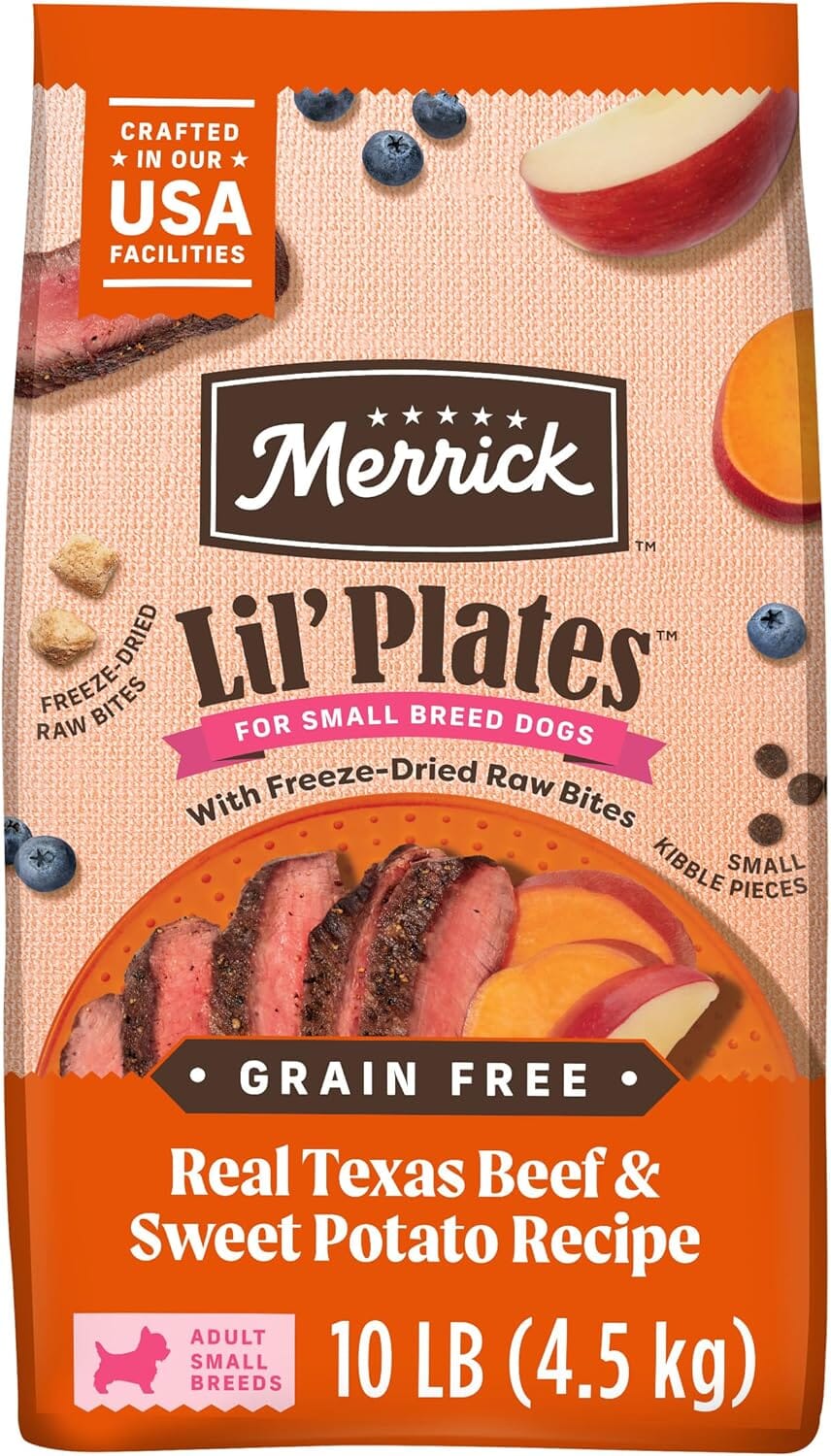 Merrick Lil' Plates Beef & Sweet Potato with Raw Bites Freeze-Dried Dog Food - 10 lb Bag