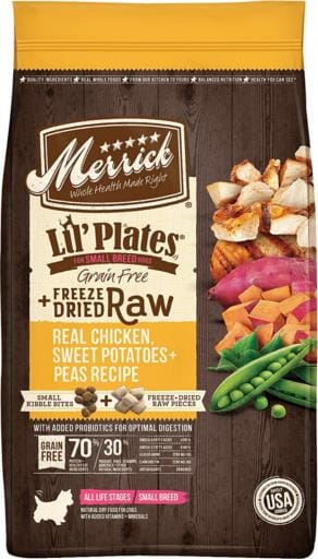 Merrick Lil' Plates Chicken & Sweet Potato w/Raw Bites Freeze-Dried Dog Food - 10 lb Bag