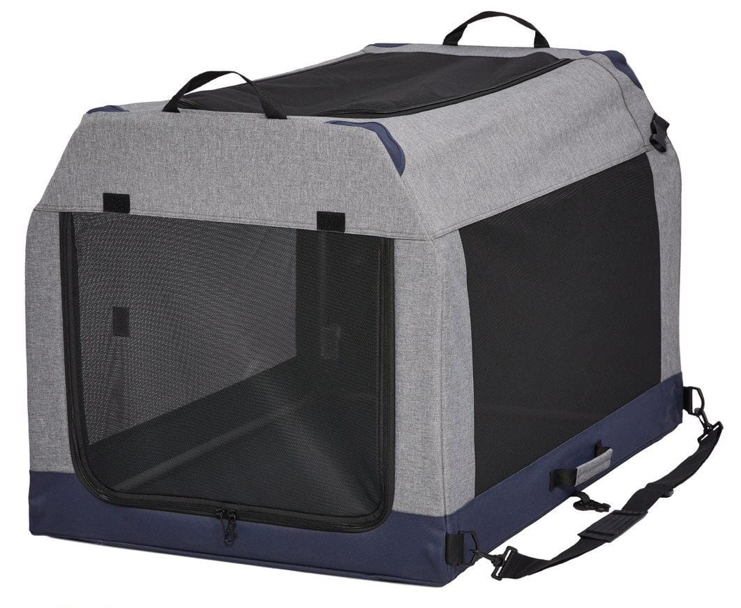 Midwest Canine Camper Pop-Up Tent Soft Folding Dog Crate - Gray - 36" X 25.5" X 28" In