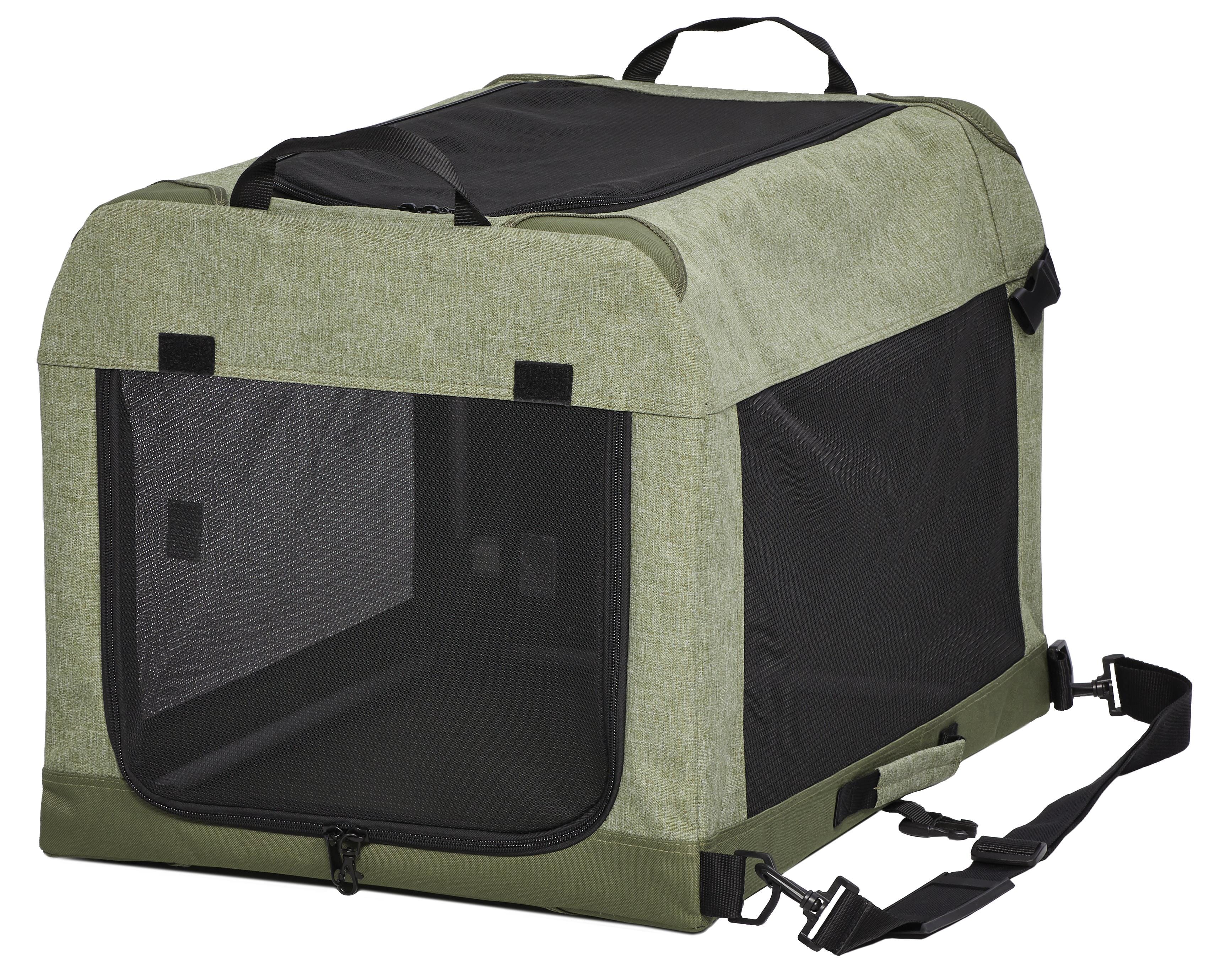 Midwest Canine Camper Pop-Up Tent Soft Folding Dog Crate - Green - 24" X 18.3" X 17.3" In