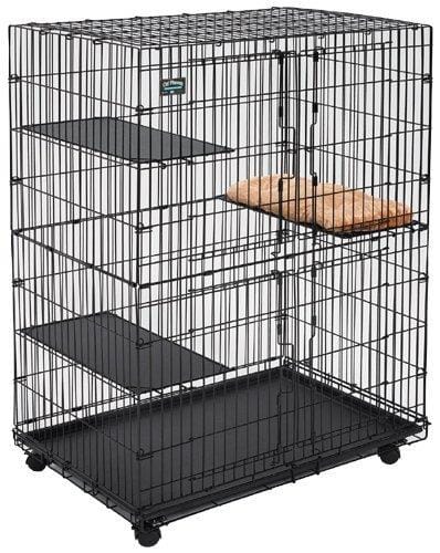 Midwest Collapsible Multi-Lounging Metal Caged Cat Playpen - 36" X 23.5 X 51" Inches