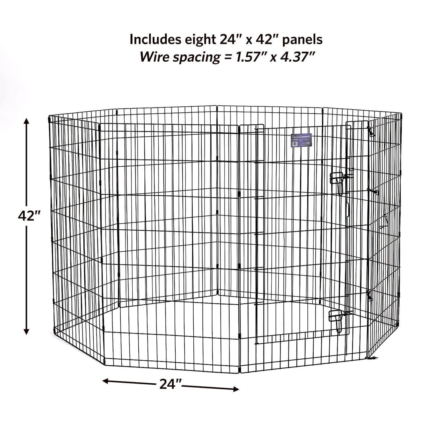 Midwest Contour Metal Exercise Pen for Dogs with Door - Black - 42" Height