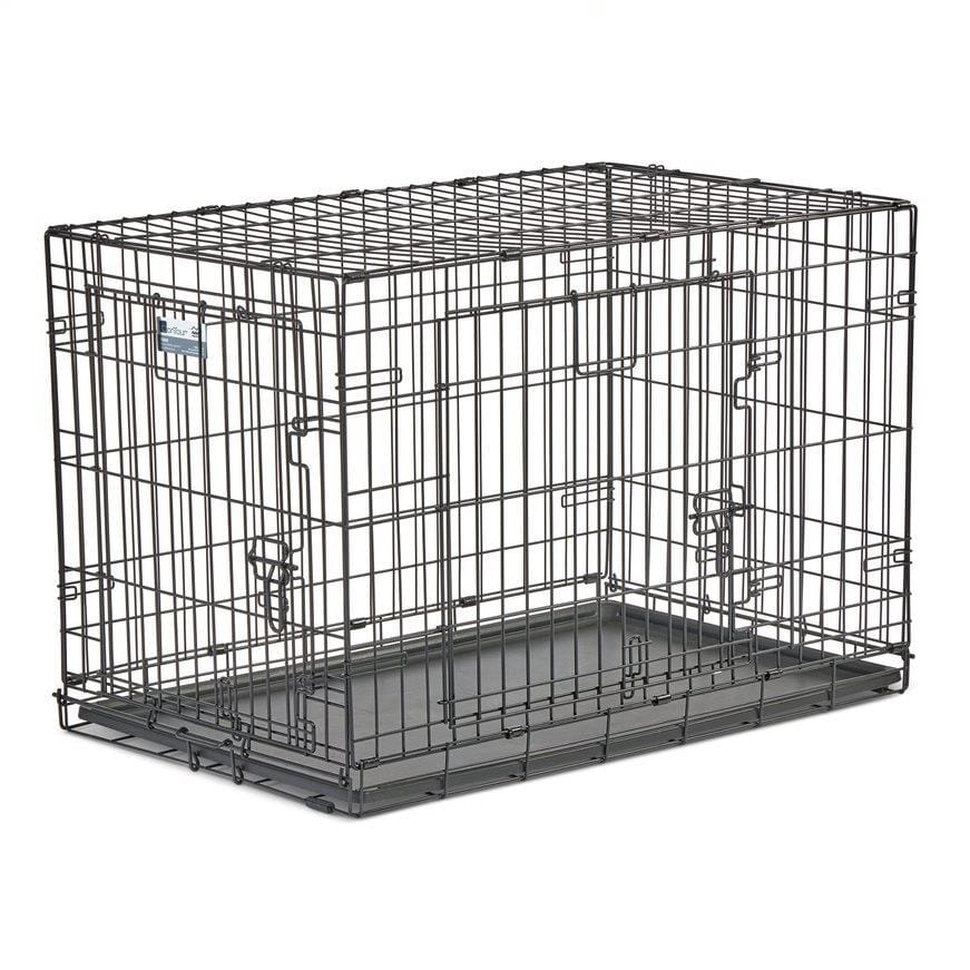 Midwest Contour Metal Folding Double Door Dog Crate - 36" X 23" X 25" Inches