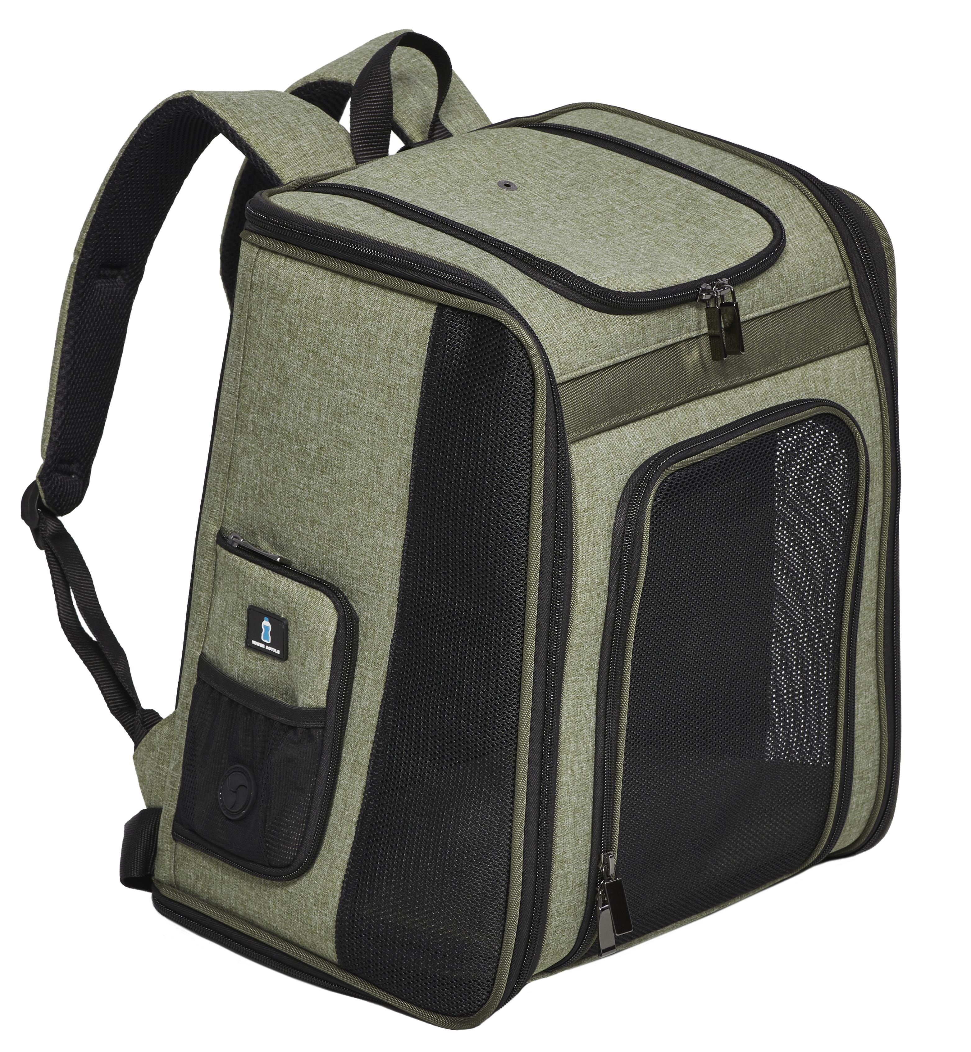 Midwest Day Tripper Travel Dog Backpack Pet Carrier - Green - 10.8" X 14.6" X 16.9" Inches