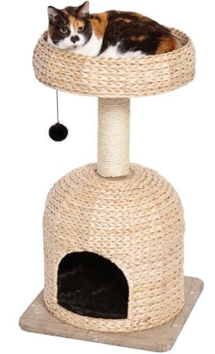 Midwest Nuvo Scout Fine N' Fun Wicker Cat Tree Furniture - Beige