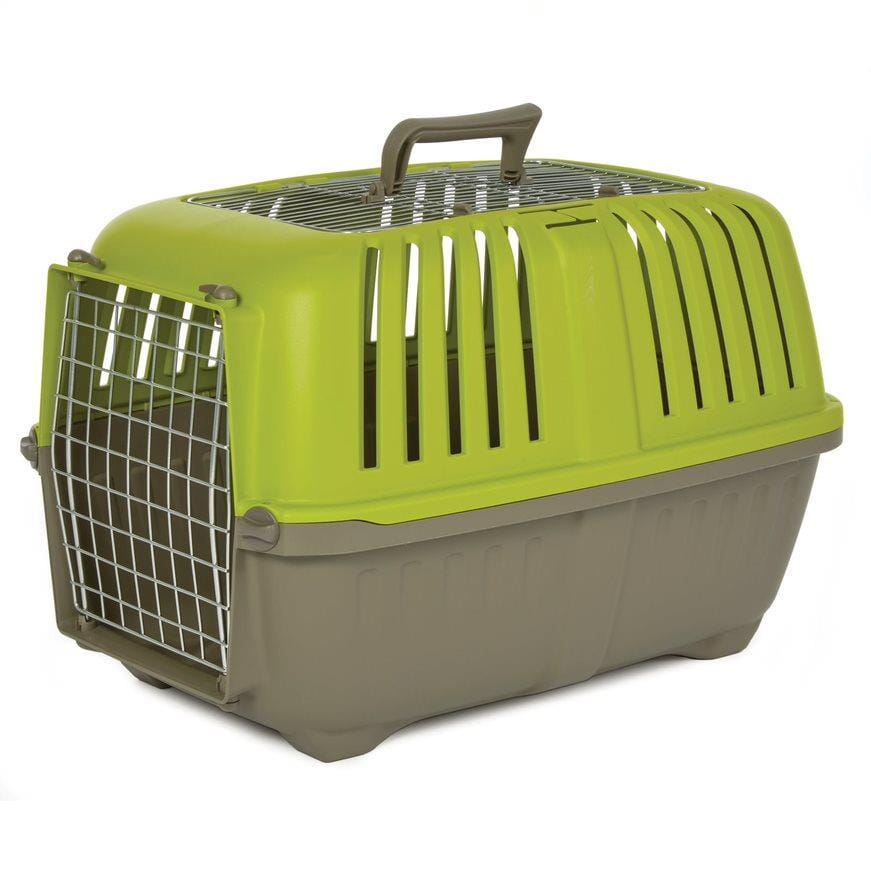 Midwest Spree Top Loading Double Door Travel Dog Kennel Carrier - Green - 24" X 15.5" X 15" Inches