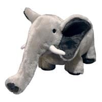 Mighty Junior Safari Elephant Squeak and Plush Floating Dog Toy - Gray - Large