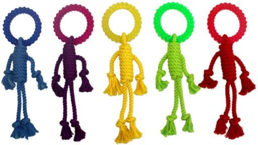 Multipet Nuts for Knots Hangman Rope and TPR Ring Dog Toy - 12" Inches