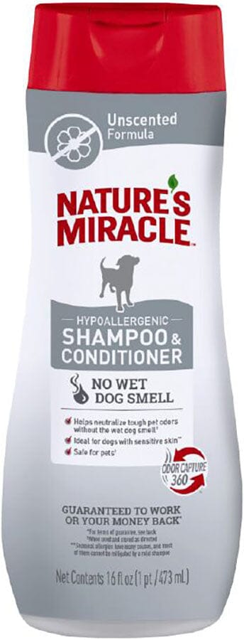 Nature's Mircale Odor Control Hypoallergenic Dog Shampoo & Conditioner - Unscented - 16 Oz