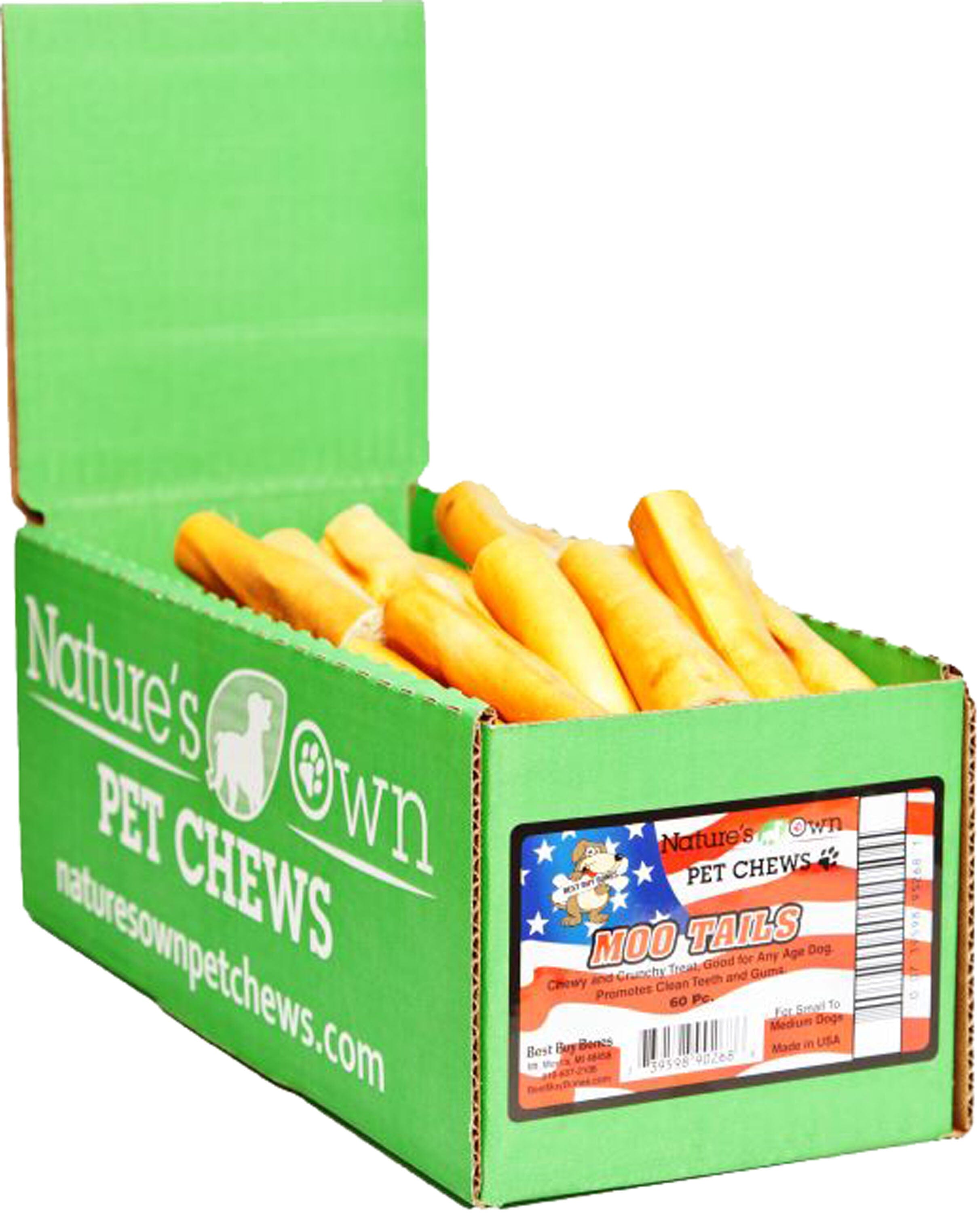 Nature's Own USA Moo Tails Natural Dog Chews - Beef - 4 In - 60 Pack