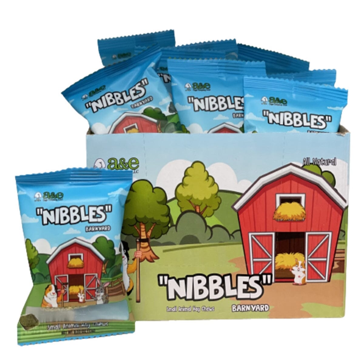 Nibbles Timothy Hay Bites Chews Small Animal Chewy Treats - 32 Pack