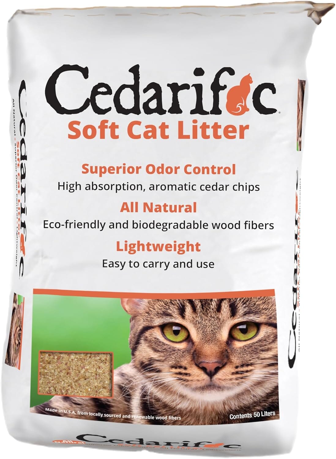 Northeastern Cedarific Cedar Wood Soft and Natural Cat Litter - 50 Liter