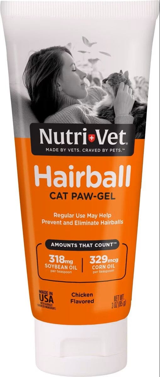 Nutri-Vet Cat Hairball Relief Paw-Gel Chicken Liver Flavor - 3 oz Tube