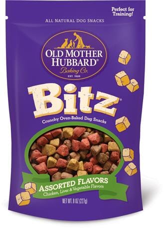 Old Mother Hubbard Bitz Assorted Flavors Baked Crunchy Dog Treats - 8 Oz