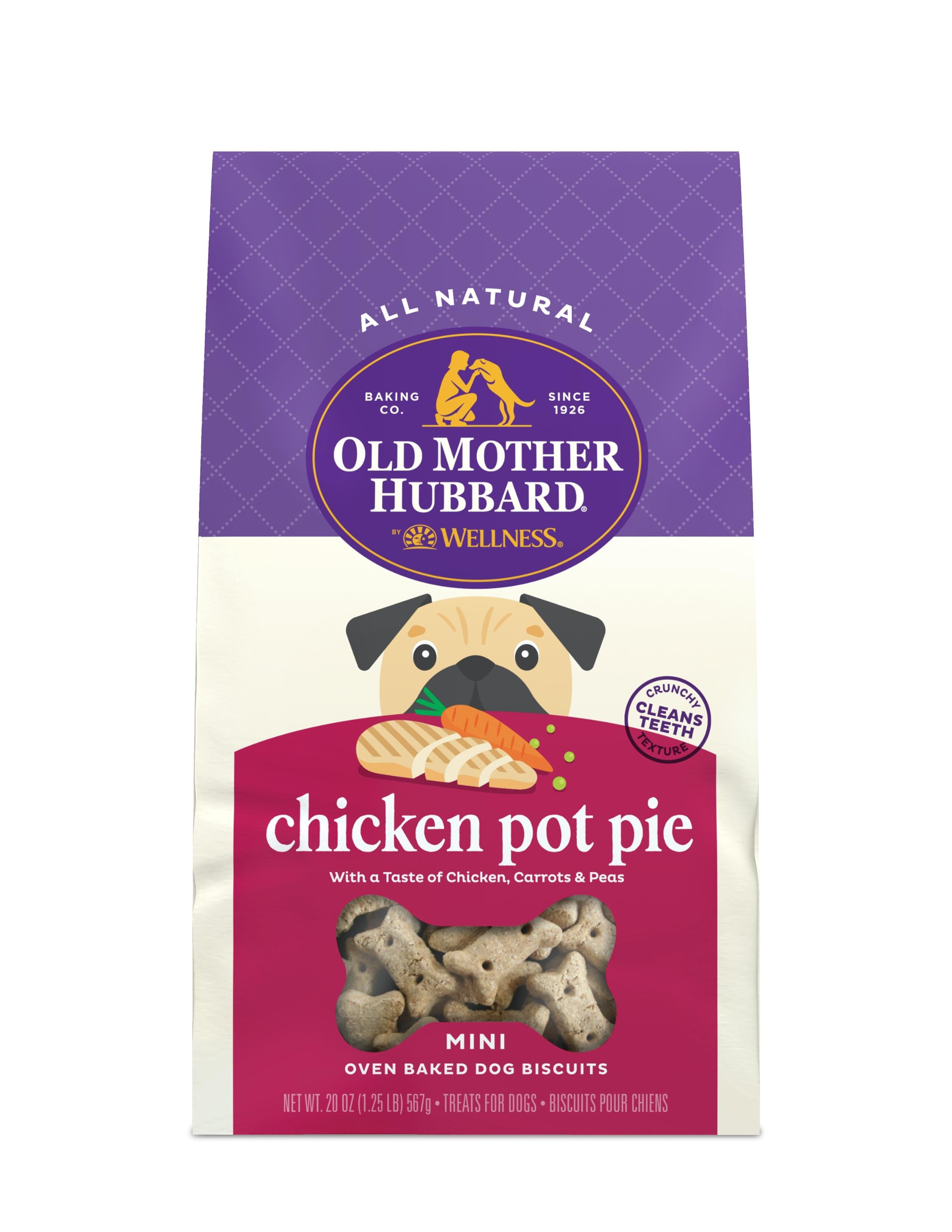 Old Mother Hubbard Chicken Pot Pie with Carrots and Peas Mini Baked Dog Biscuits - 20 Oz