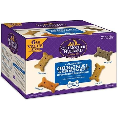 Old Mother Hubbard Classic Crunchy Chicken Apple Carrot and Cheese Assorted Small Dog Biscuit Treats - 6 Lbs