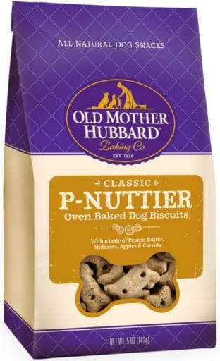 Old Mother Hubbard Classic P-Nuttier Peanut Butter Apples and Carrots Mini Baked Dog Biscuits - 5 Oz