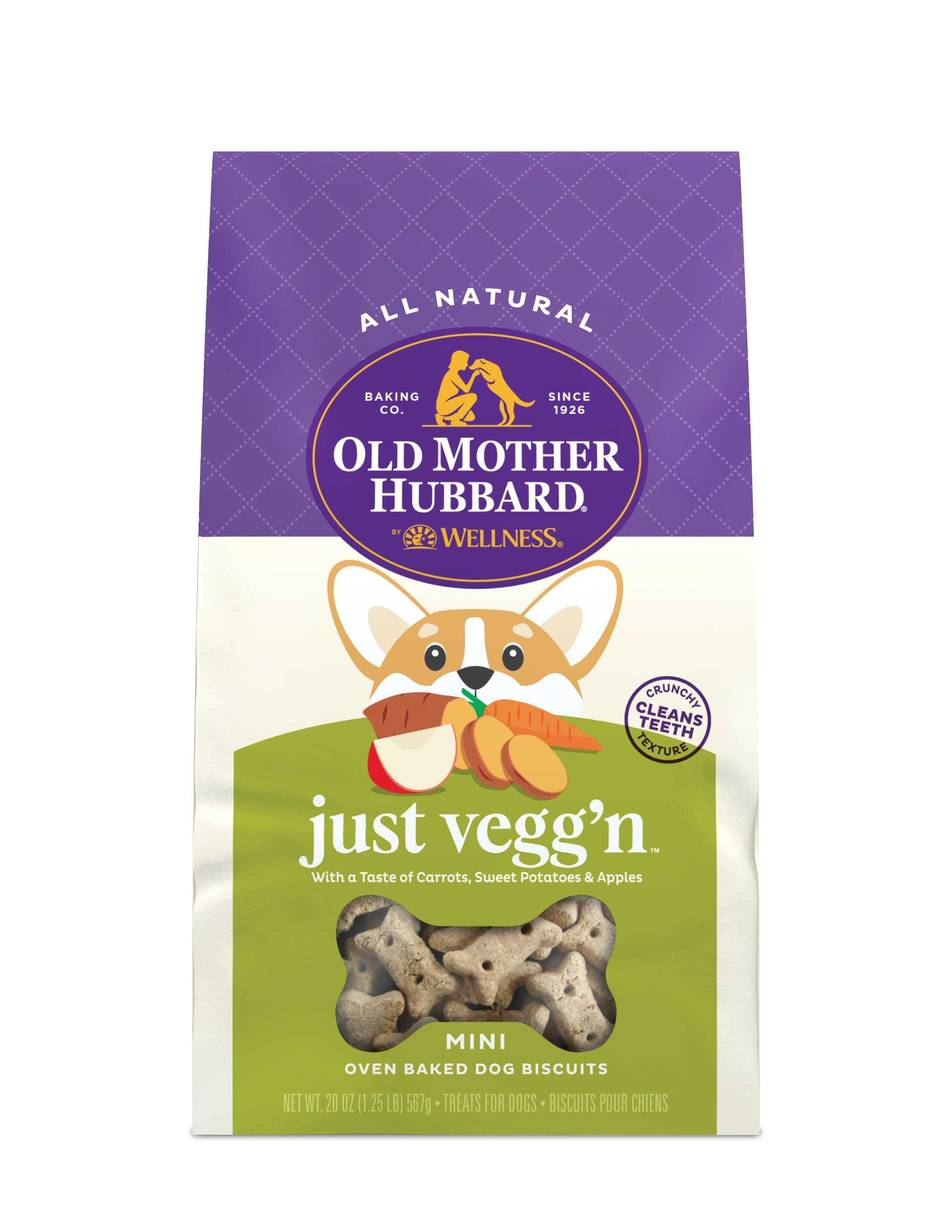 Old Mother Hubbard Crunchy Classic Natural Just VeggN Mini Biscuits Dog Treats