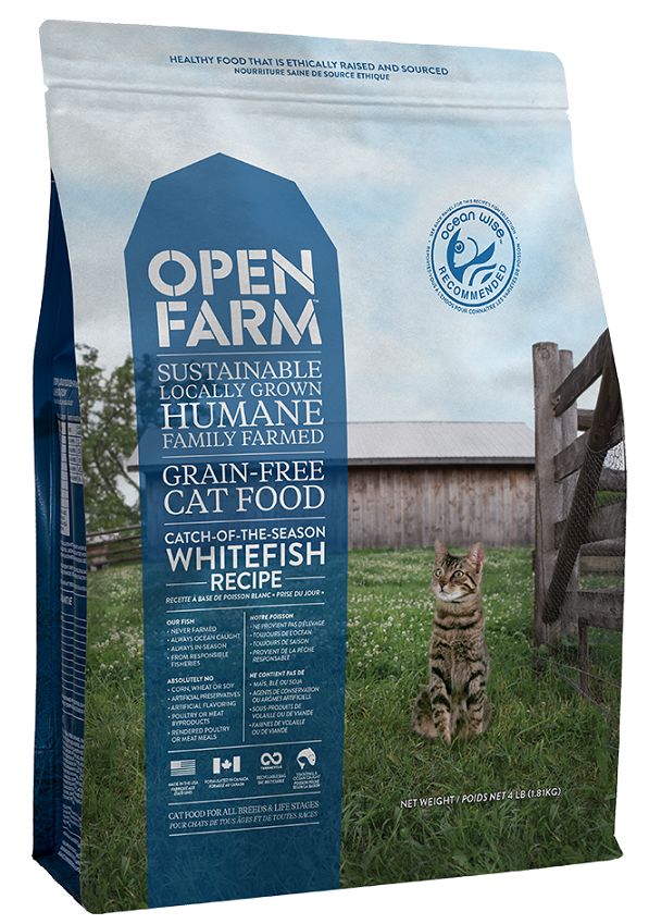 Open Farm Catch of Season Grain-Free Whitefish Recipe Dry Cat Food - 8 Lbs