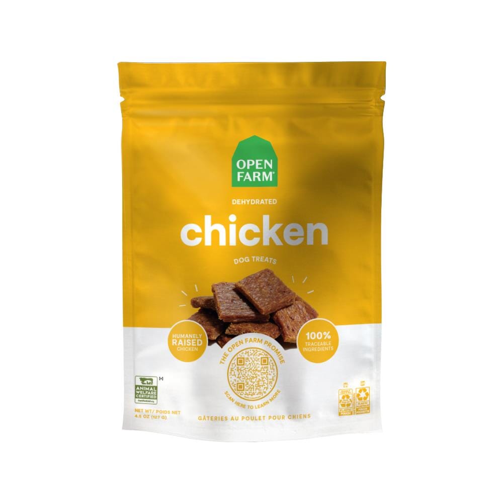 Open Farm Chicken Flavored Dehydrated Jerky Dog Treats - 4.5 Oz - Case of 6