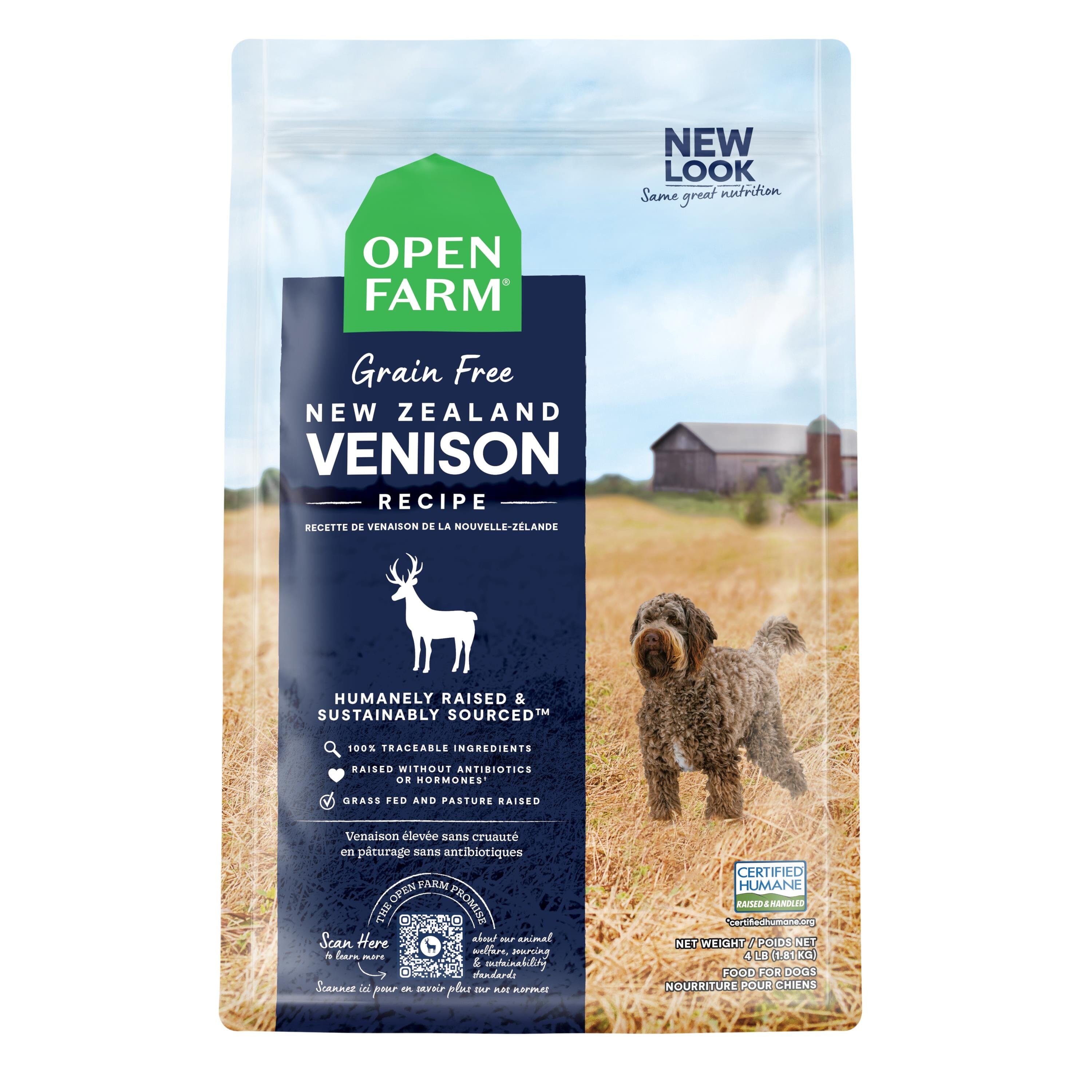 Open Farm Grain-Free New Zealand Venison Dry Dog Food - 11 Lbs