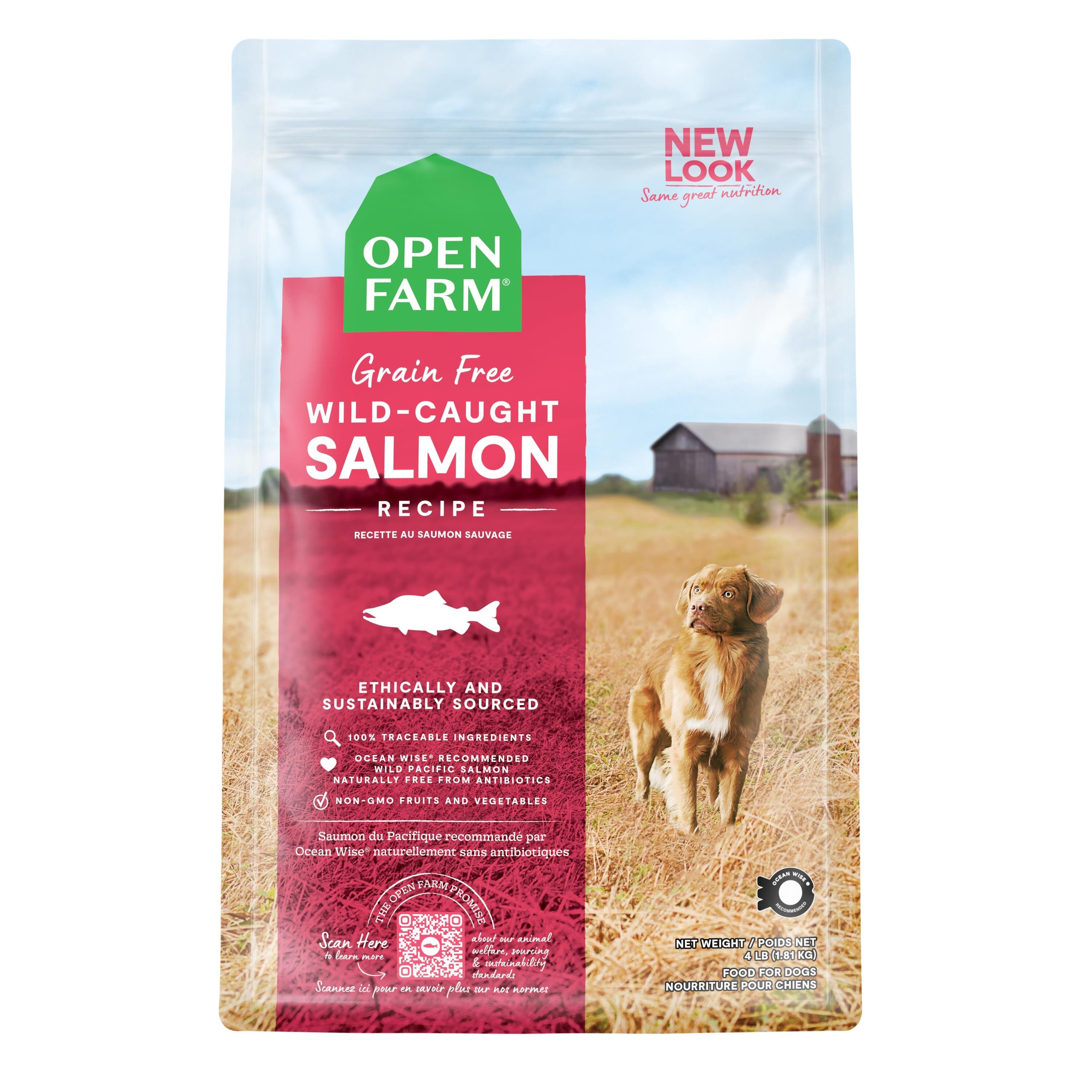 Open Farm Grain-Free Wild-Caught Salmon Dry Dog Food - 11 Lbs