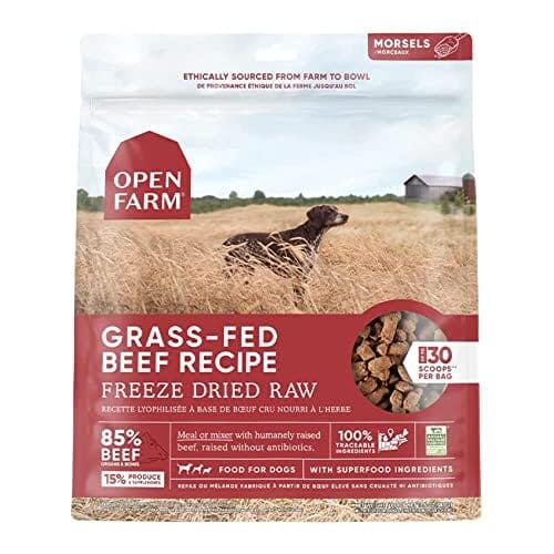 Open Farm Grass-Fed Beef Morsals Freeze-Dried Raw Dog Food - 31.5 Oz