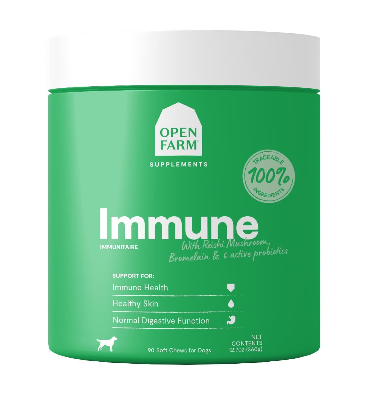 Open Farm Immune Support Supplemental Dog Chews - 90 Count