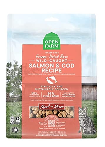 Open Farm Salmon and Cod Recipe Freeze-Dried Raw Cat Food - 3.5 Oz