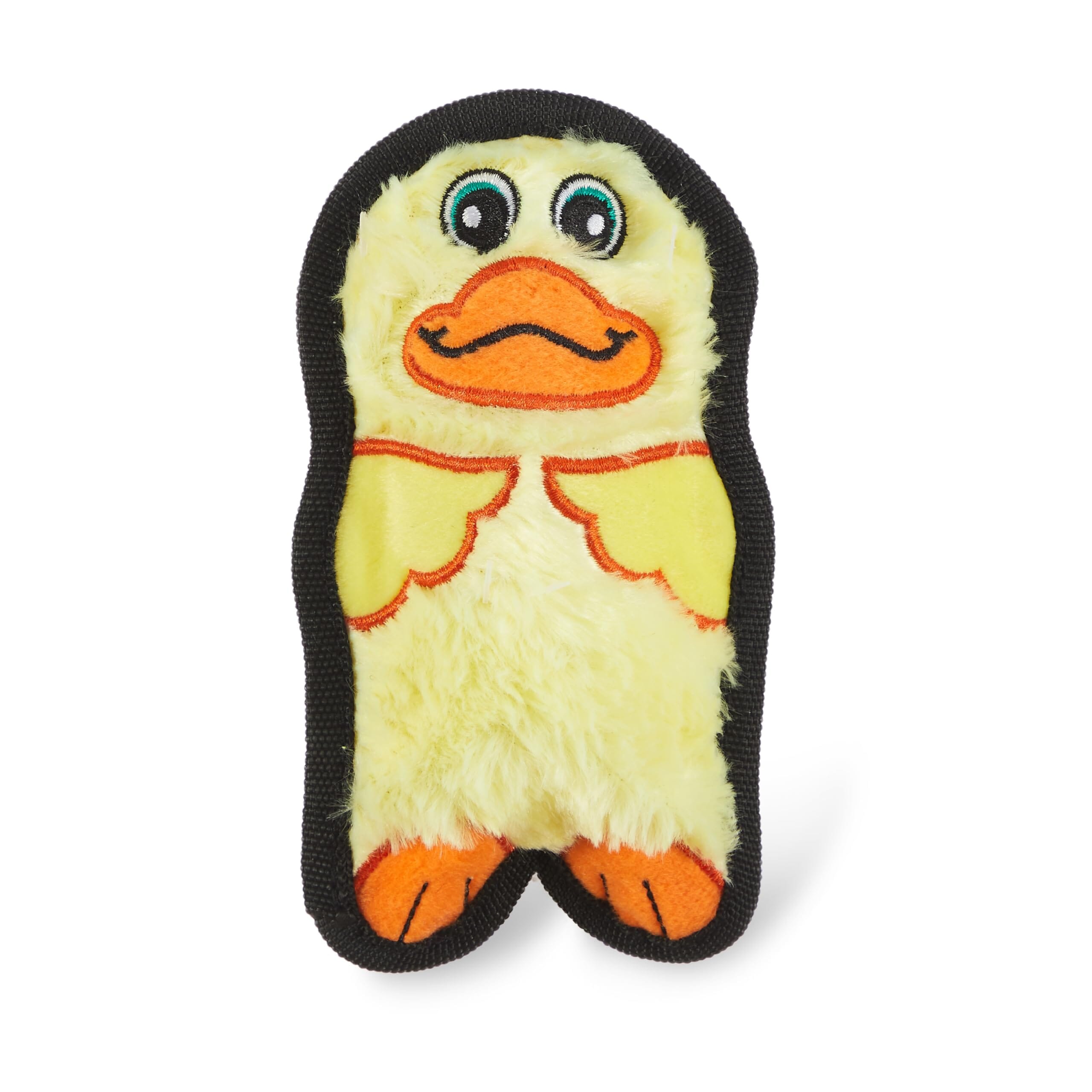 Outward Hound Invinceables No-Stuffing Durable Duck Soft Squeak Dog Toy - Yellow - Extra Small