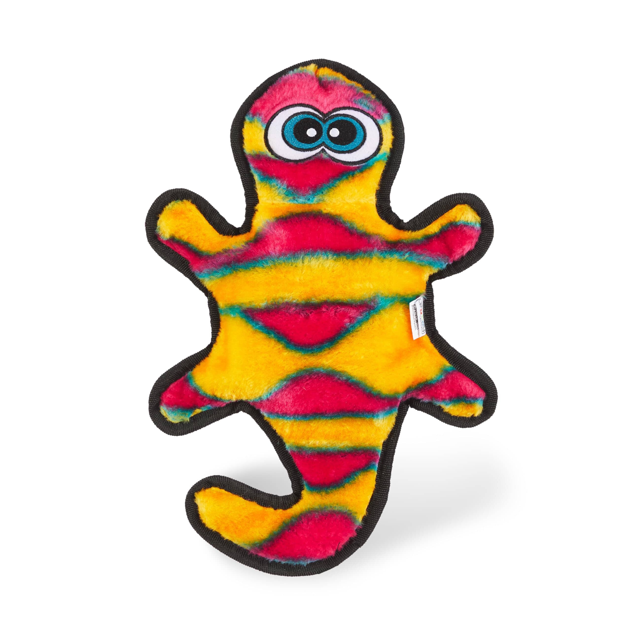 Outward Hound Invinceables No-Stuffing Durable Gecko Soft Squeak Dog Toy - Orange - Medium