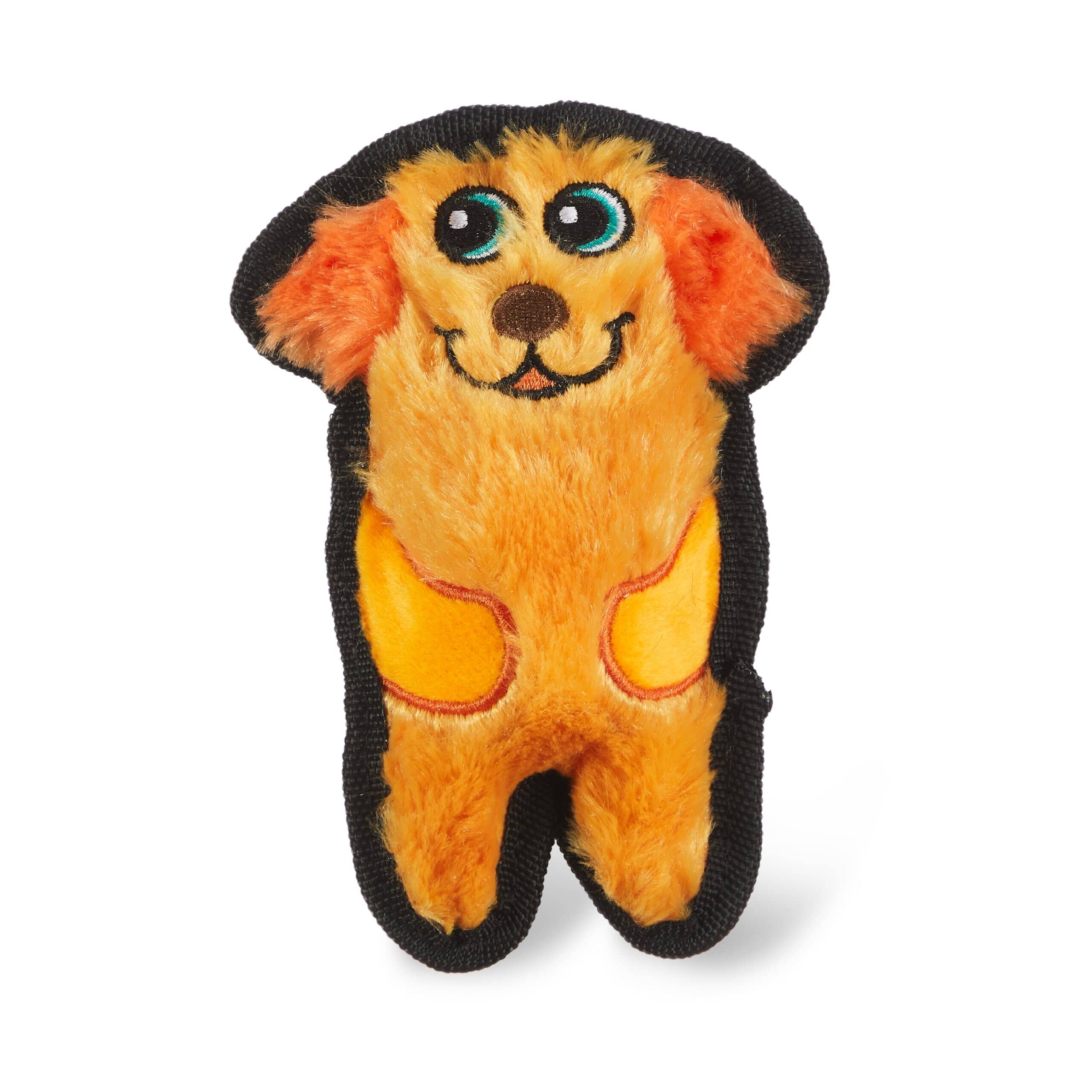 Outward Hound Invinceables No-Stuffing Durable Soft Squeak Dog Toy - Orange - Extra Small