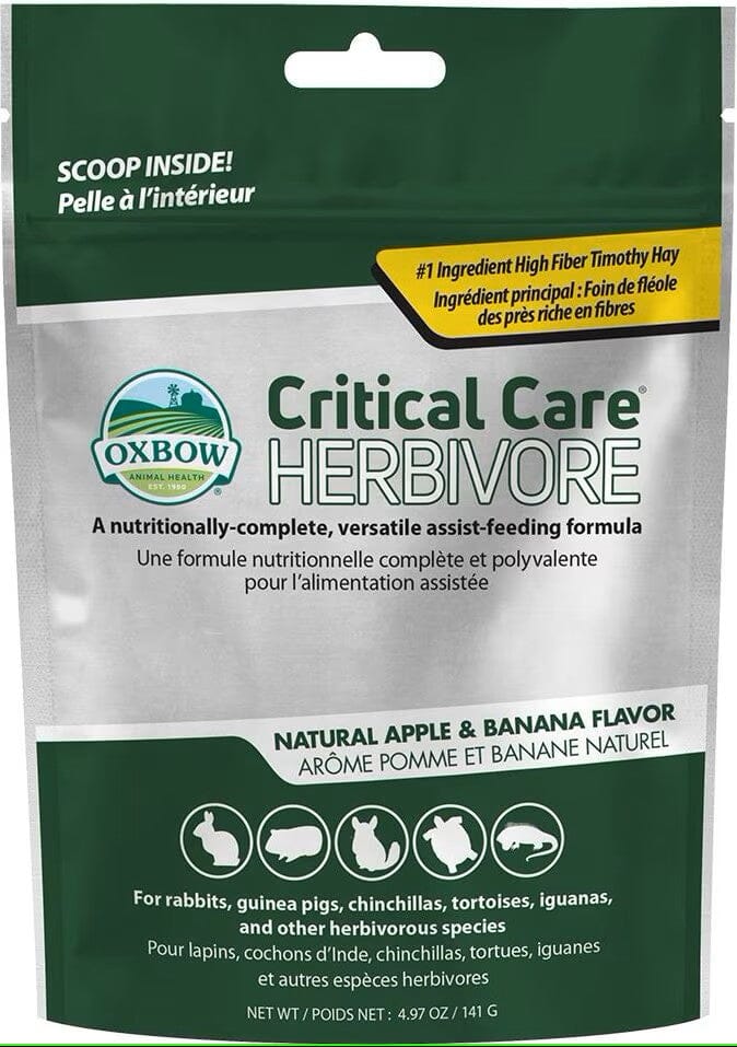 Oxbow Critical Care Herbivore Apple-Banana Flavor Small-Pet Health Supplement - 141-gm bag