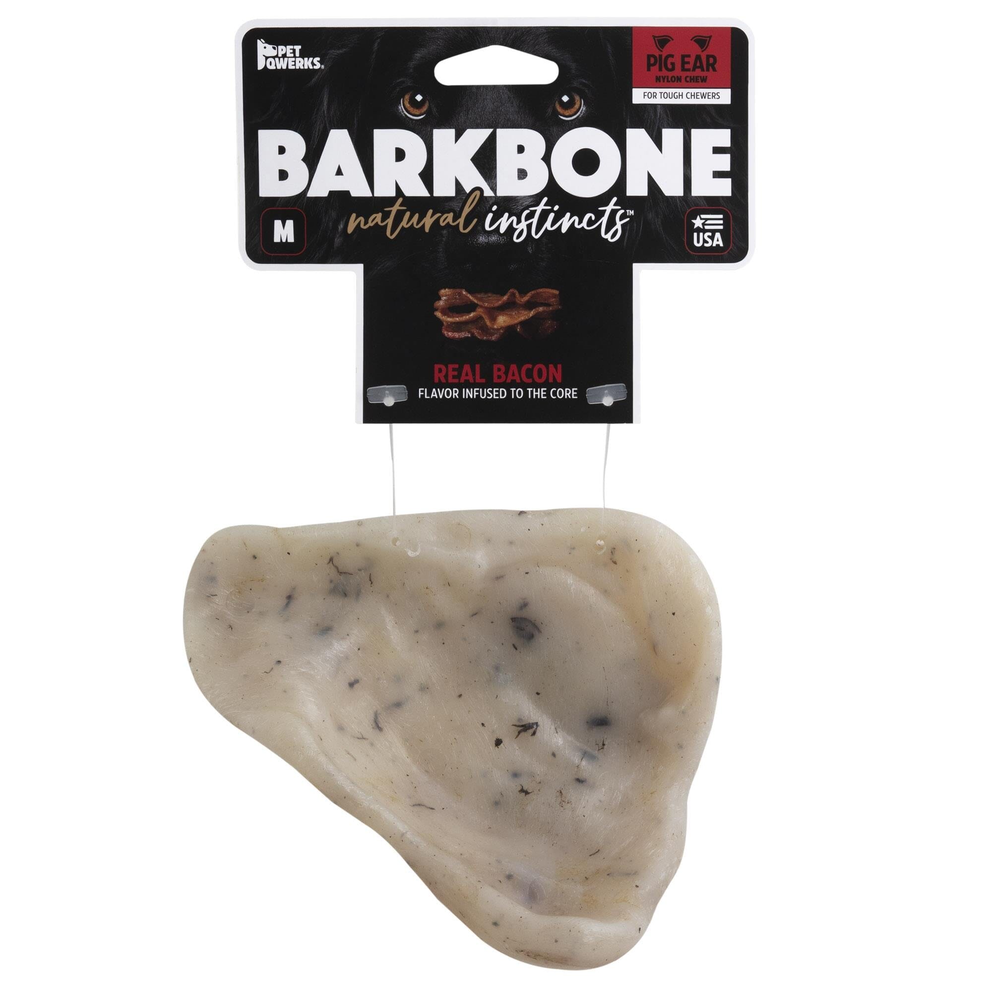 Pet Qwerks Made-in-the-USA Bacon Pig Ears Natural Dog Treats - Large
