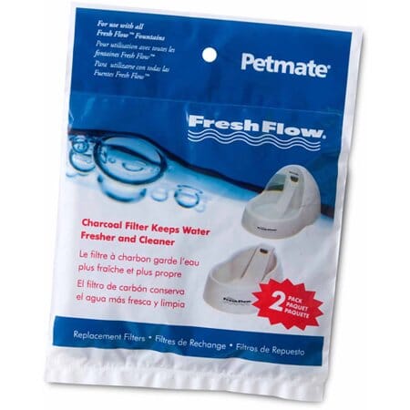Petmate Fresh Flow Replacement Charcoal Filter Black, Grey - 2 Pack